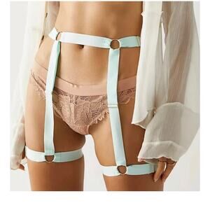 NWT Free People X We Are HAH Strung Out Garter Baby Blue OS XS S M L